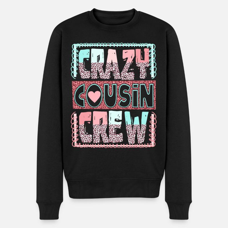 Crazy Cousin Crew - Pull Premium bio Homme - noir