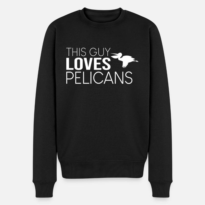 Typ Pelikan Spruch - Männer Premium Bio Pullover - Schwarz