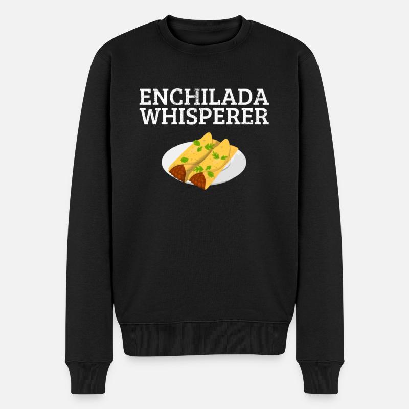 Enchilada Whisperer, enchiladas - Männer Premium Bio Pullover - Schwarz