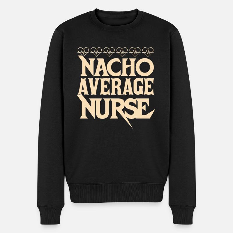 Nacho Infirmière moyenne - Pull Premium bio Homme - noir