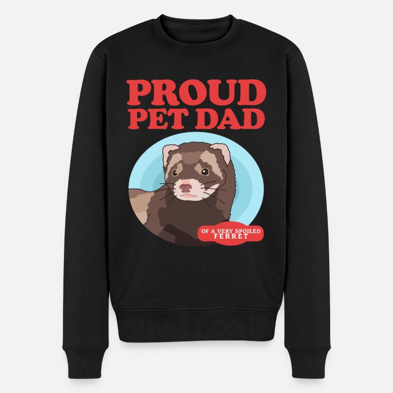 Frettchen Dad Frettchen Liebhaber Geschenk - Männer Premium Bio Pullover - Schwarz