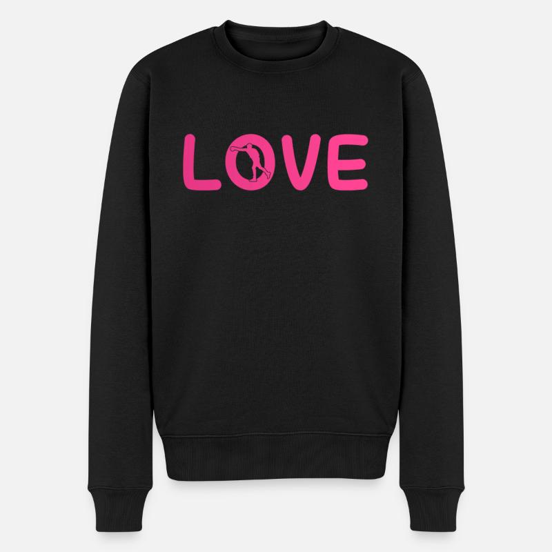 Boxen Liebe - Männer Premium Bio Pullover - Schwarz