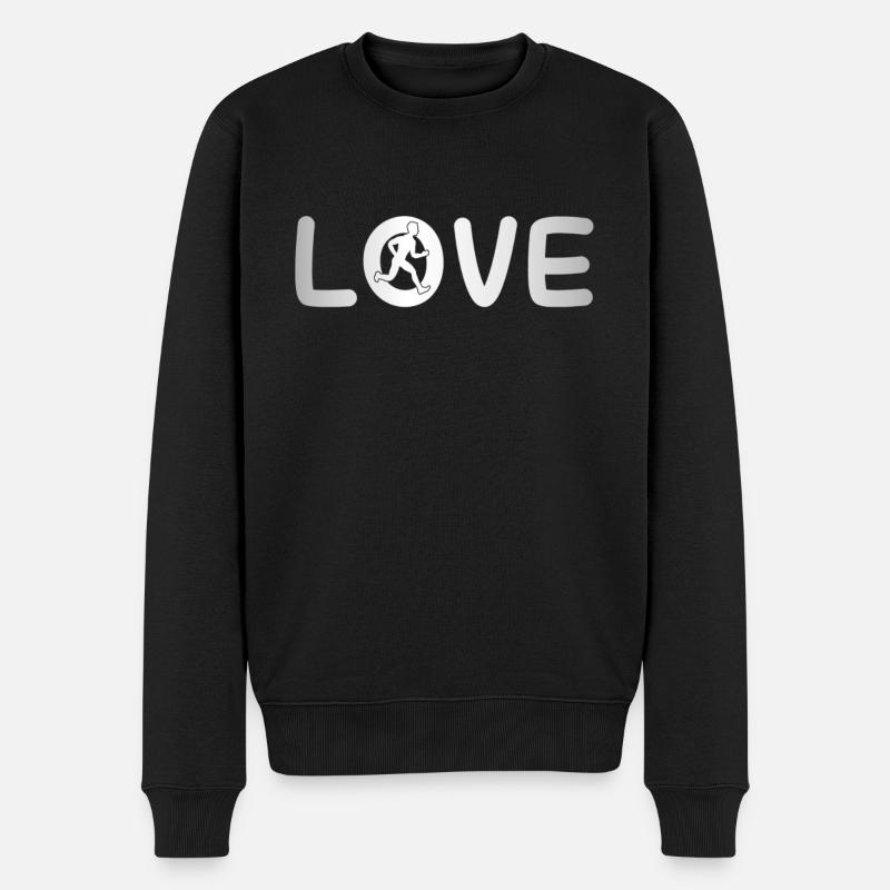 Jogging Amour - Pull Premium bio Homme - noir