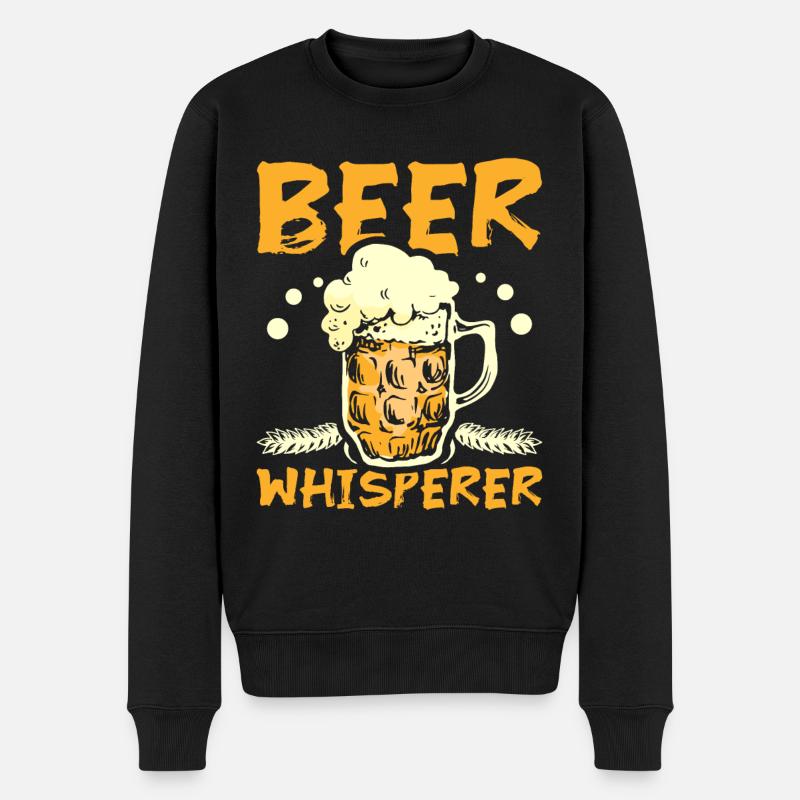 Chuchoteur de bière - Pull Premium bio Homme - noir