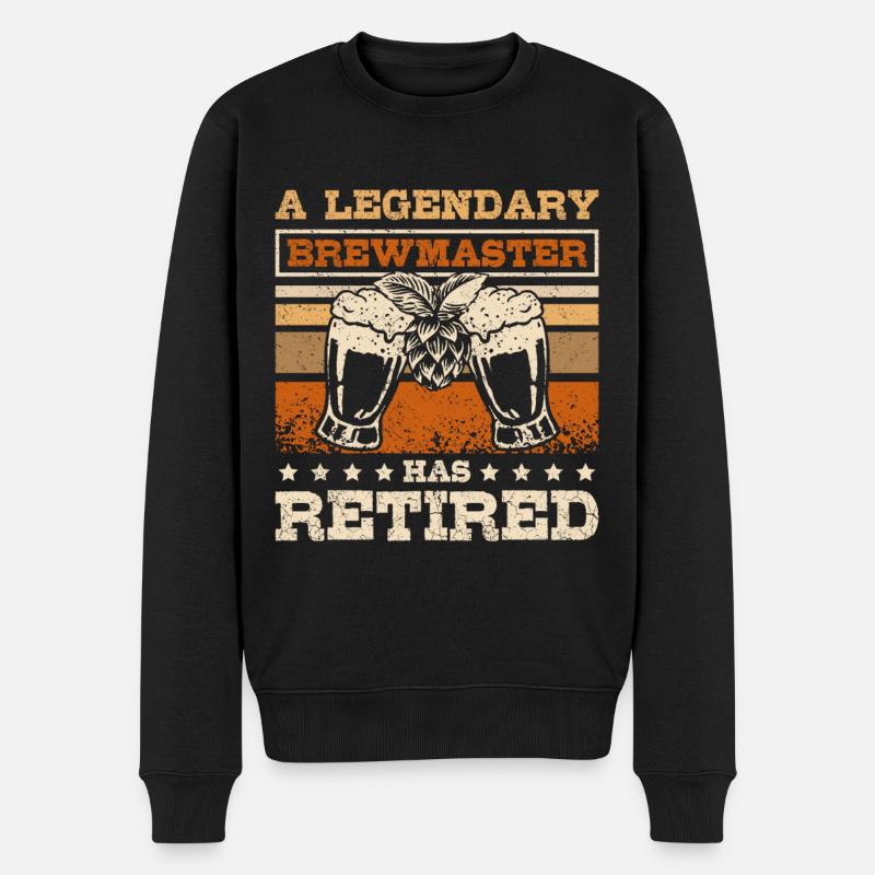 A legendary brewmaster has retired - Männer Premium Bio Pullover - Schwarz
