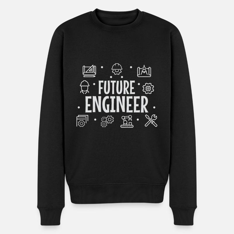 Future Engineer - Männer Premium Bio Pullover - Schwarz