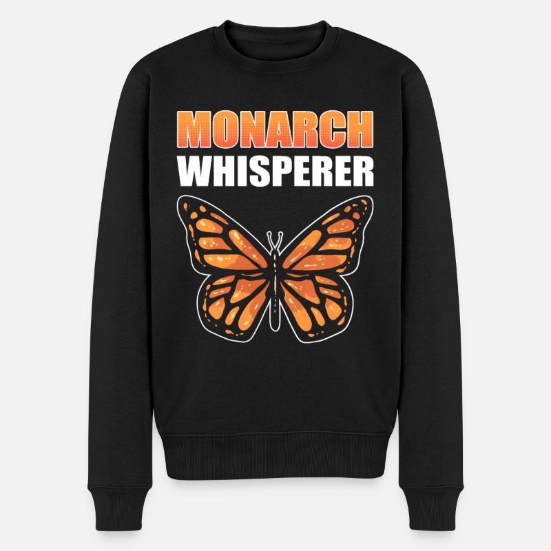 Monarque Chuchoteur Monarque Papillon - Pull Premium bio Homme - noir