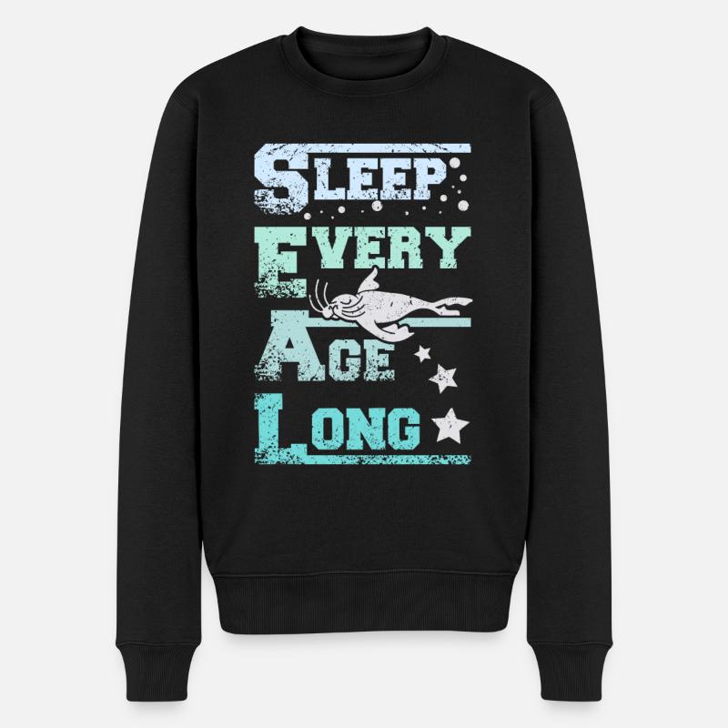 Sleep every age long seals - Männer Premium Bio Pullover - Schwarz