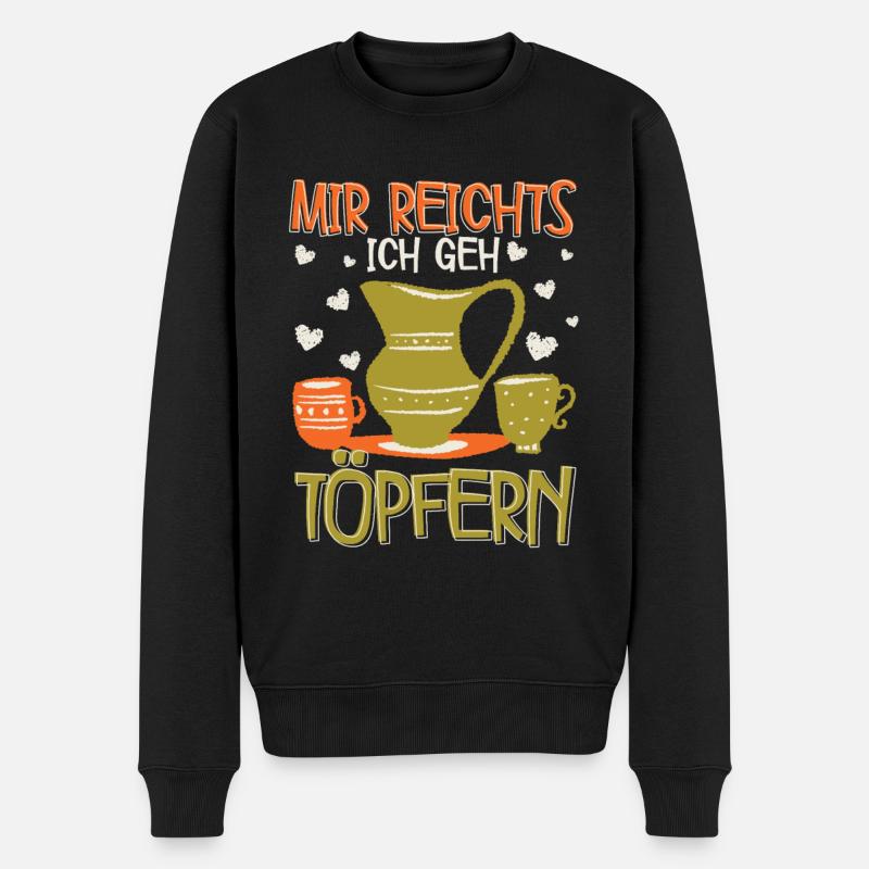 Töpfern - Männer Premium Bio Pullover - Schwarz