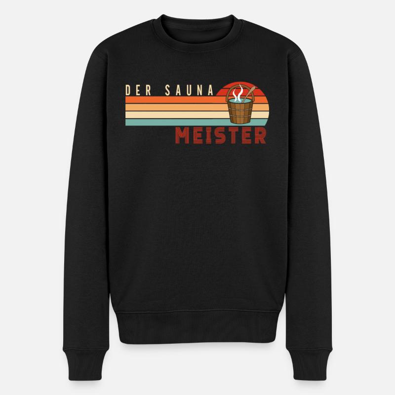 Sauna - Männer Premium Bio Pullover - Schwarz