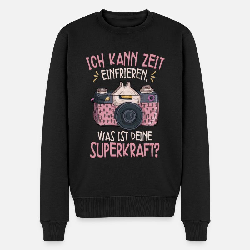 Fotografieren Fotografen - Männer Premium Bio Pullover - Schwarz