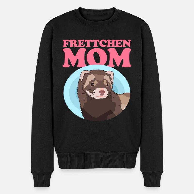 Frettchen Mom Frettchen Ferret Besitzer Geschenk - Männer Premium Bio Pullover - Schwarz