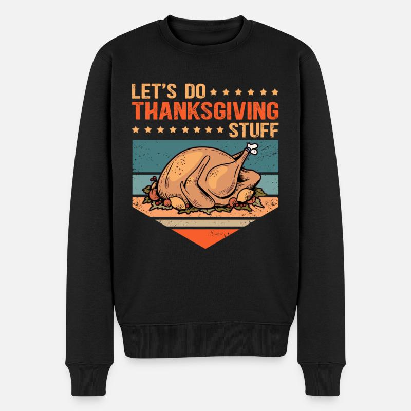 Cadeau de Thanksgiving Day - Pull Premium bio Homme - noir