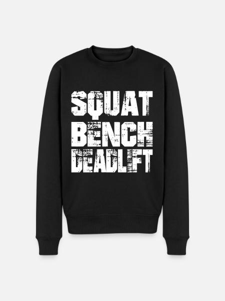 Squat Bench Deadlift - Männer Premium Bio Pullover - Schwarz