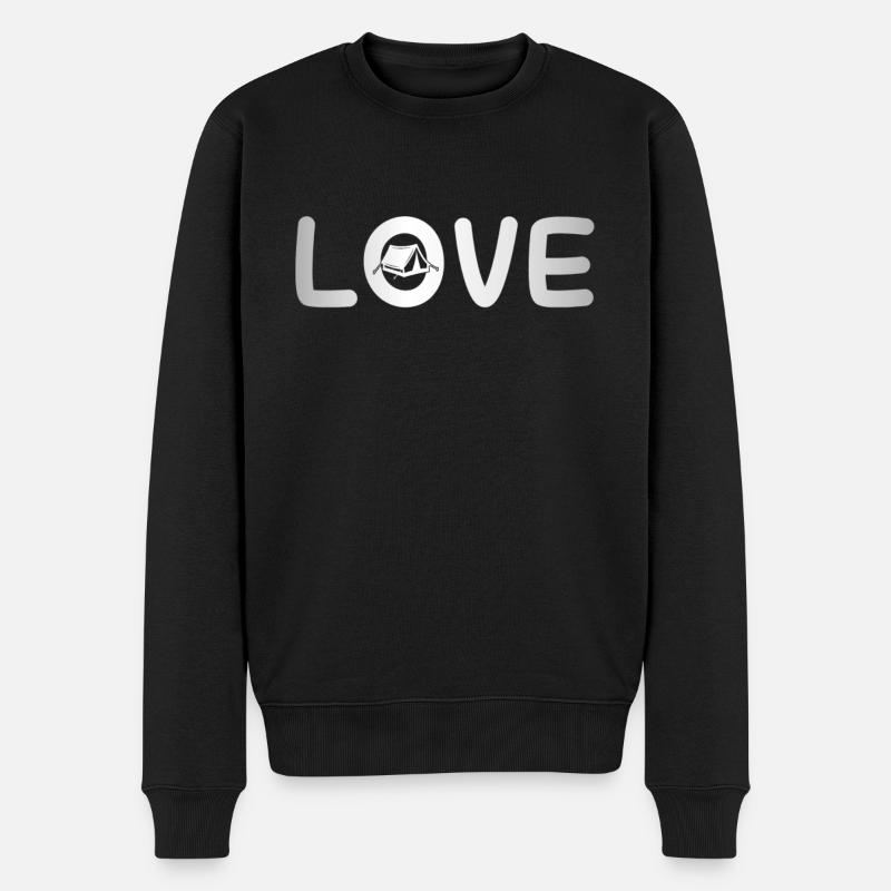 L’amour du camping - Pull Premium bio Homme - noir