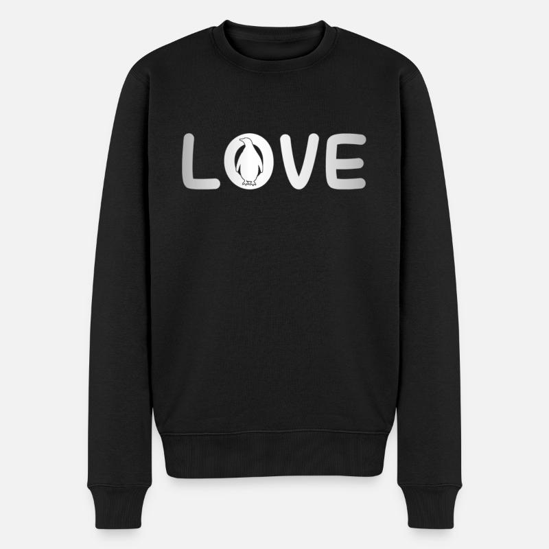 Amour pingouin - Pull Premium bio Homme - noir