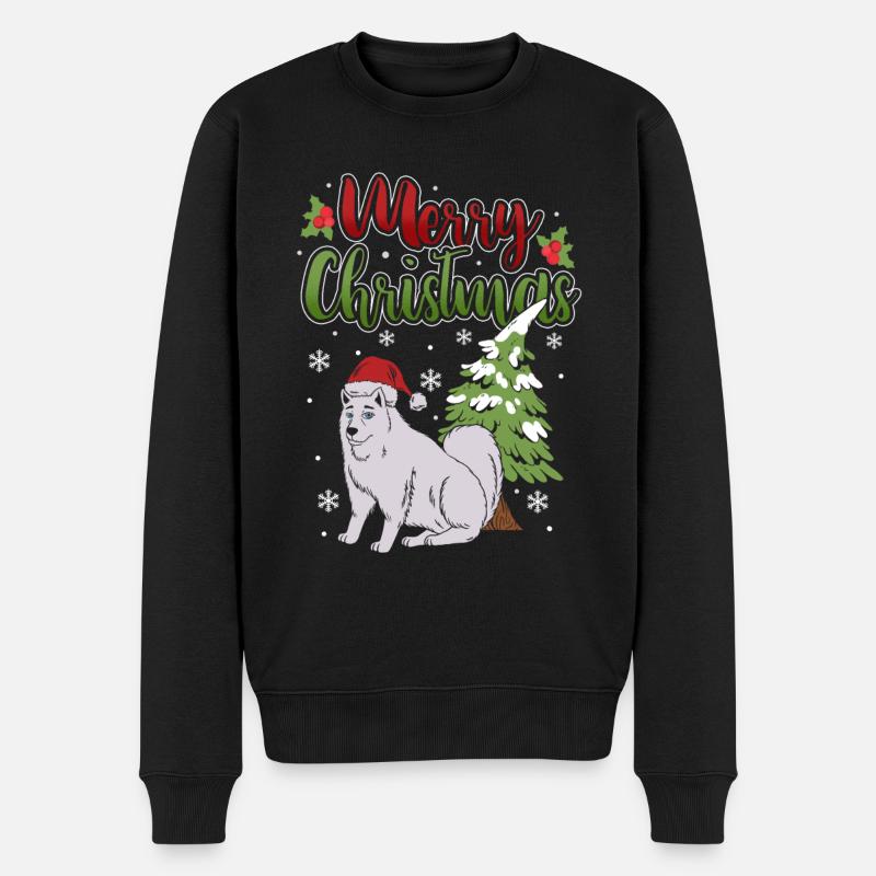 Joyeux Noël Samoyède - Pull Premium bio Homme - noir