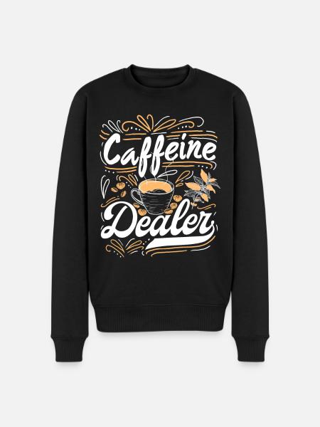 Koffeinhändler Espresso Kaffeebar-liebhaber - Männer Premium Bio Pullover - Schwarz