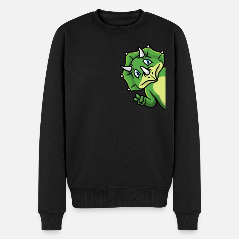 Tricératops Dinosaure Drôle - Pull Premium bio Homme - noir