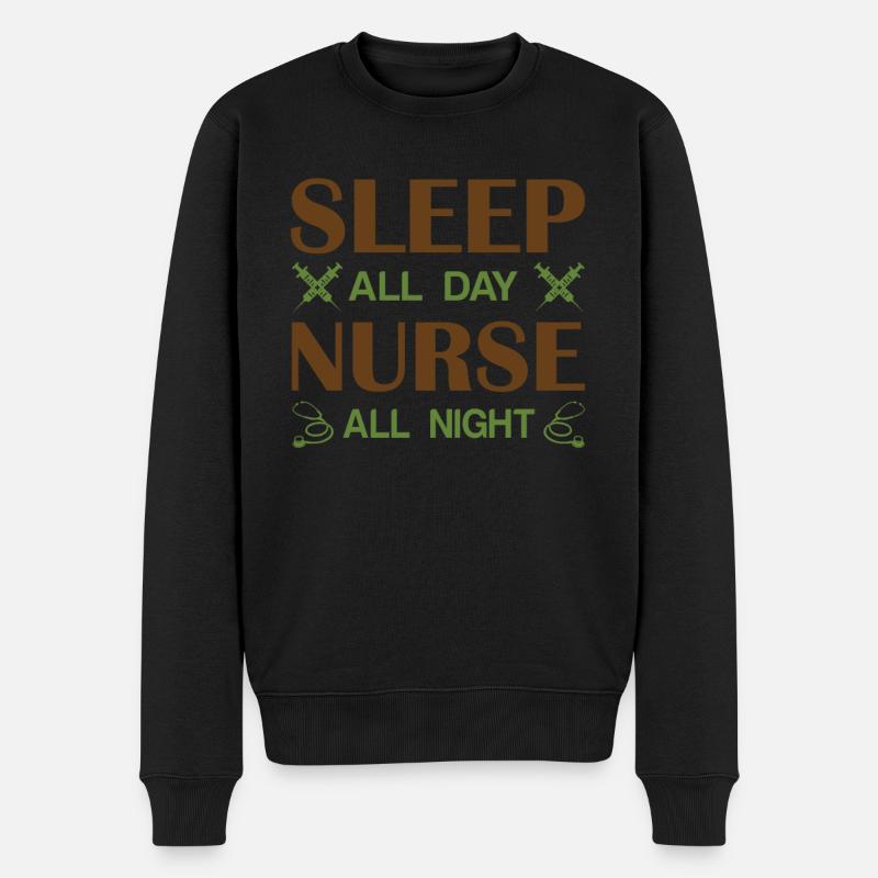 KRANKENSCHWESTER Pflegerin - Männer Premium Bio Pullover - Schwarz