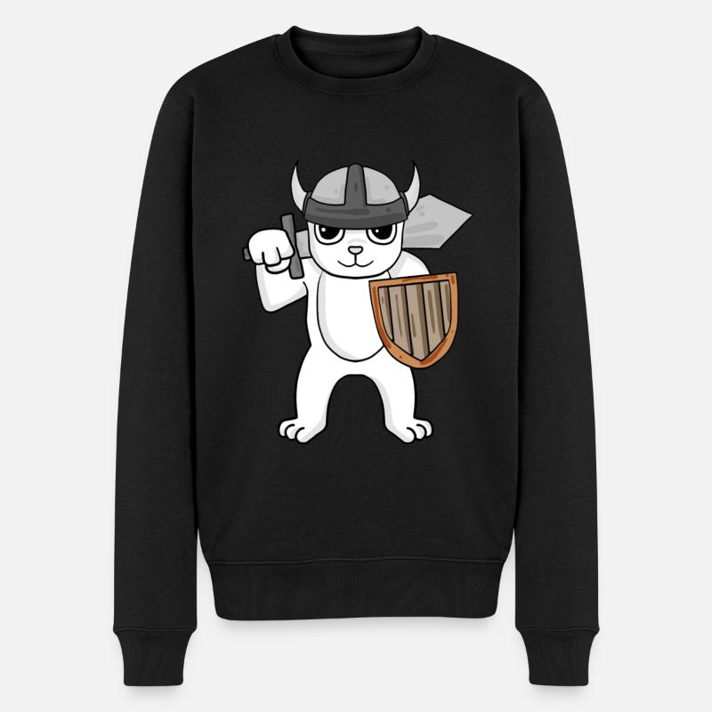 Ours Viking - Pull Premium bio Homme - noir