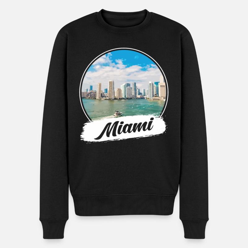 Miami Souvenir - Pull Premium bio Homme - noir
