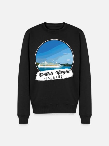 British Virgin Islands Souvenir - Men's Premium Organic Jumper - black