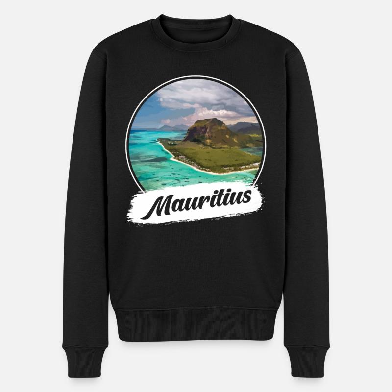 Mauritius Souvenir - Men's Premium Organic Jumper - black