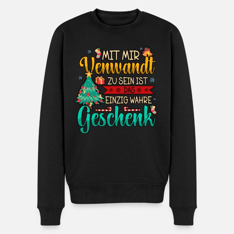 Weihnachten - Männer Premium Bio Pullover - Schwarz