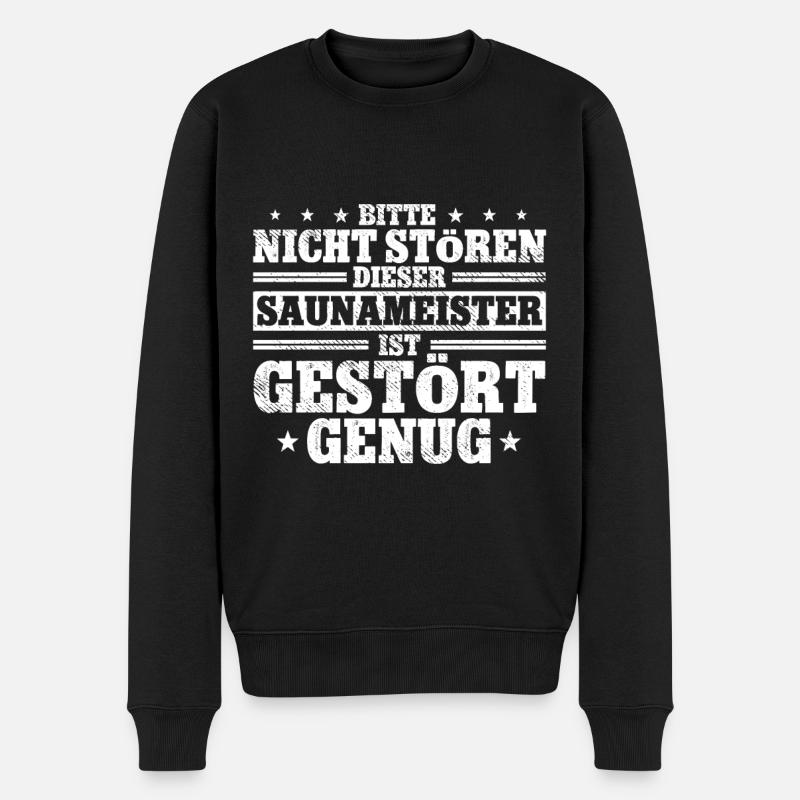 Sauna - Männer Premium Bio Pullover - Schwarz