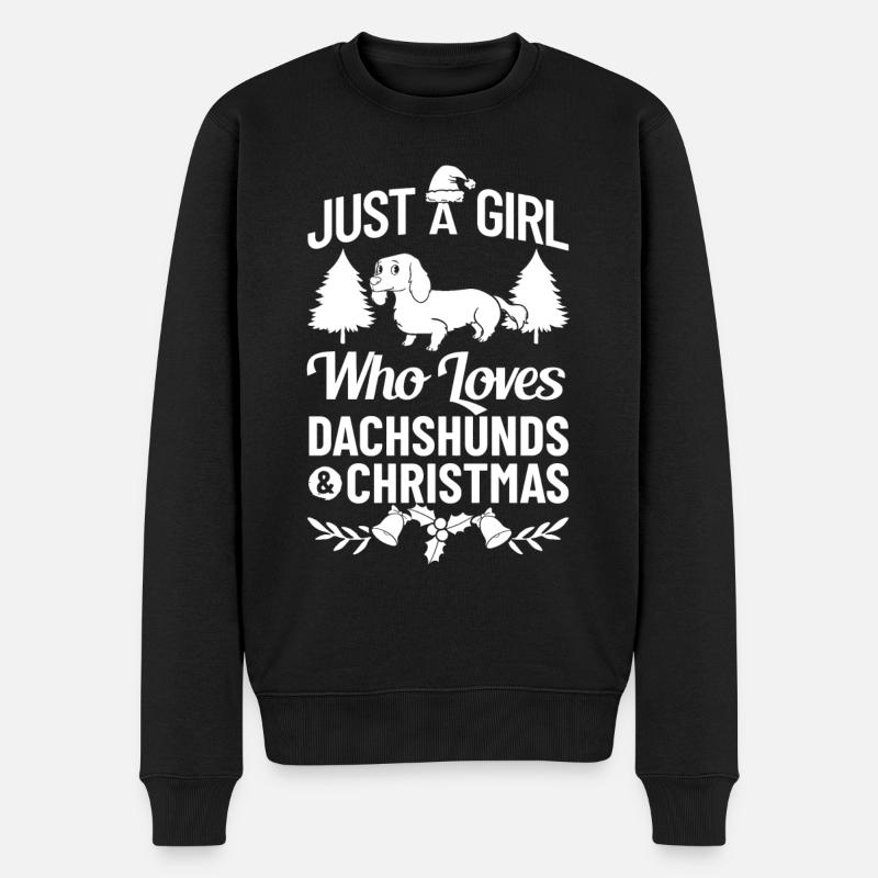 Doxie Teckel Teckel Chien Noël - Pull Premium bio Homme - noir