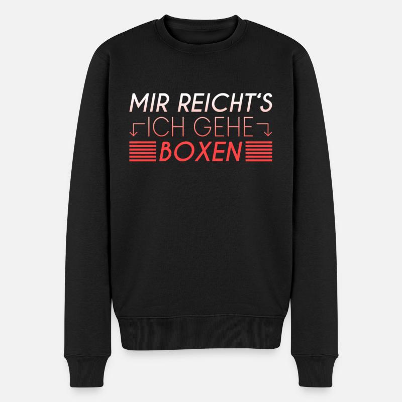 Boxen Spruch - Männer Premium Bio Pullover - Schwarz