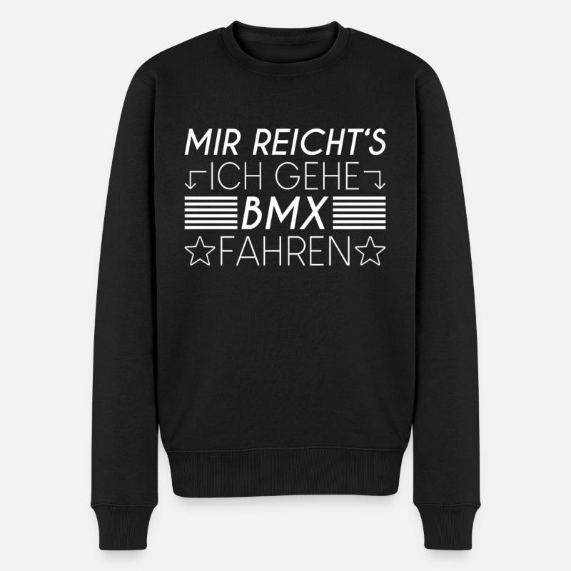 BMX Spruch - Männer Premium Bio Pullover - Schwarz