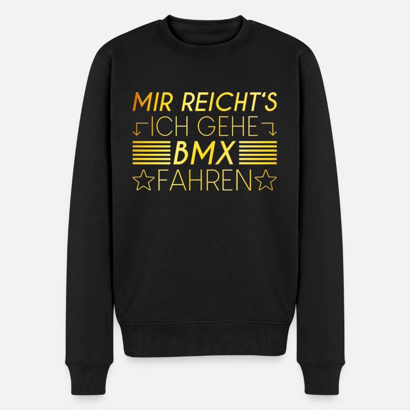 BMX Spruch - Männer Premium Bio Pullover - Schwarz