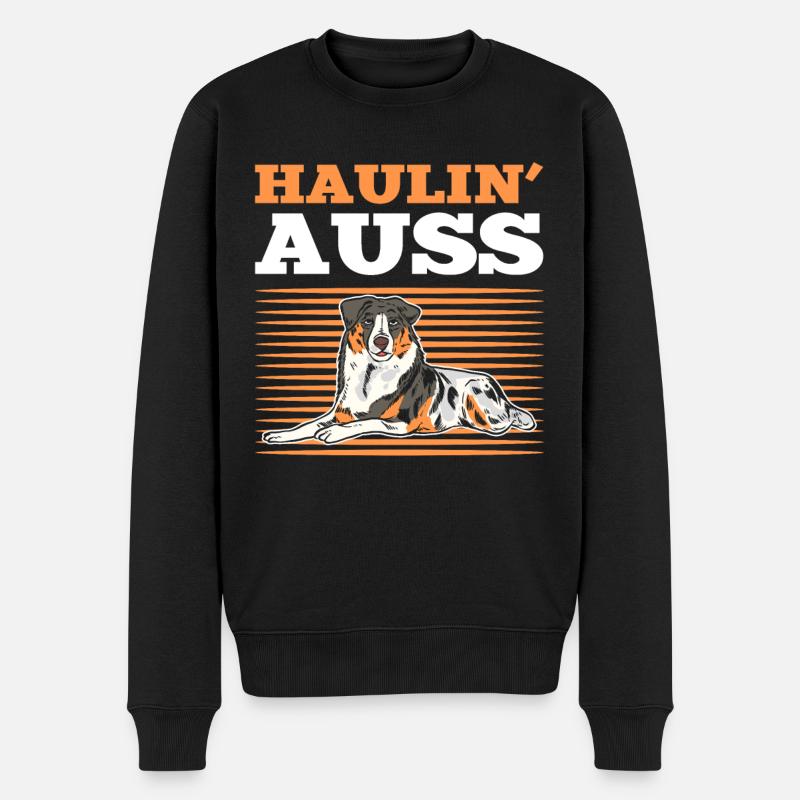 Australischer Schäferhund Berger australien Auss - Pull Premium bio Homme - noir