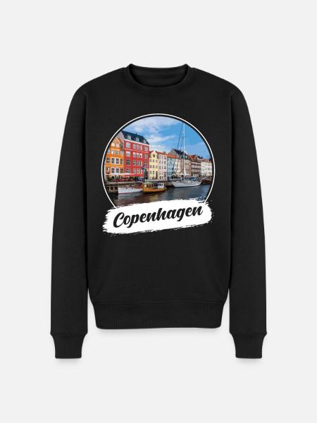Copenhagen Souvenir - Men's Premium Organic Jumper - black