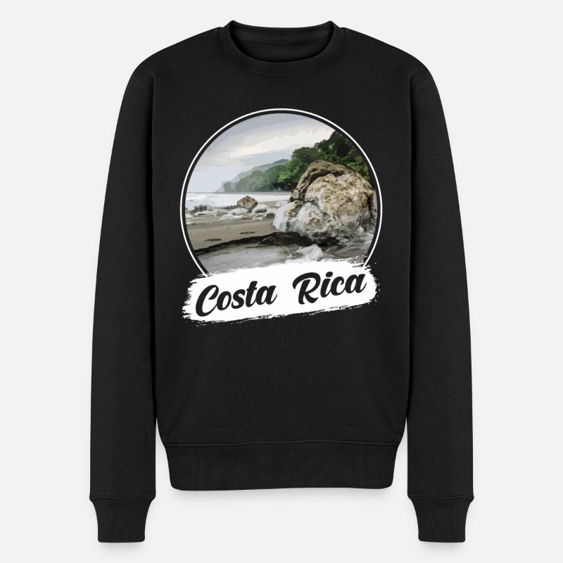 Costa Rica Souvenirs - Männer Premium Bio Pullover - Schwarz