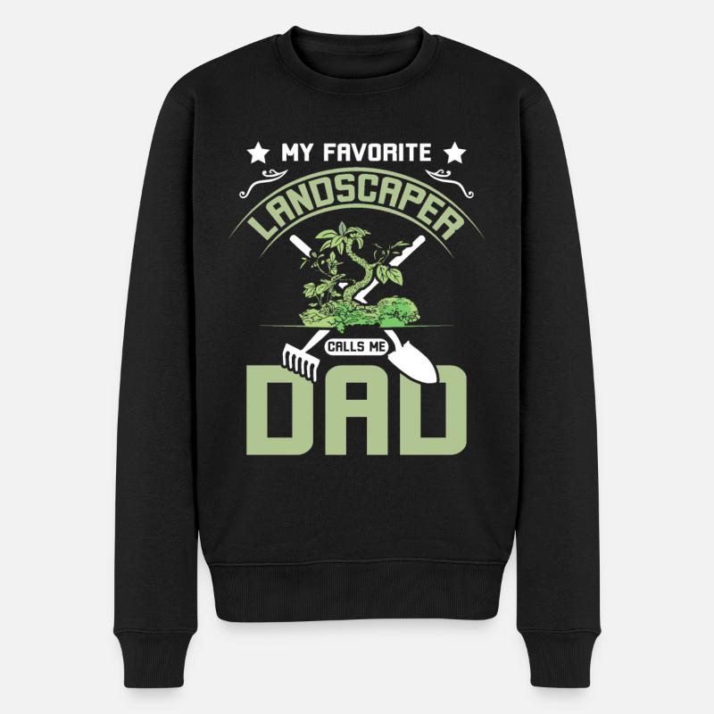 Mon paysagiste préféré m’appelle papa - Pull Premium bio Homme - noir