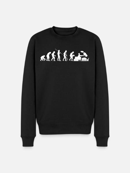 Sauna - Männer Premium Bio Pullover - Schwarz