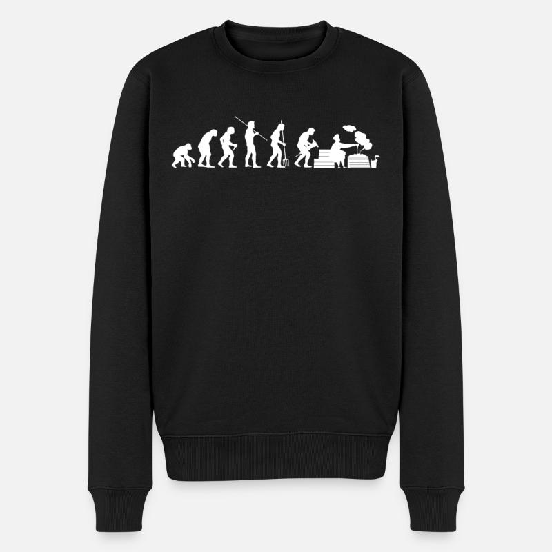 Sauna - Männer Premium Bio Pullover - Schwarz