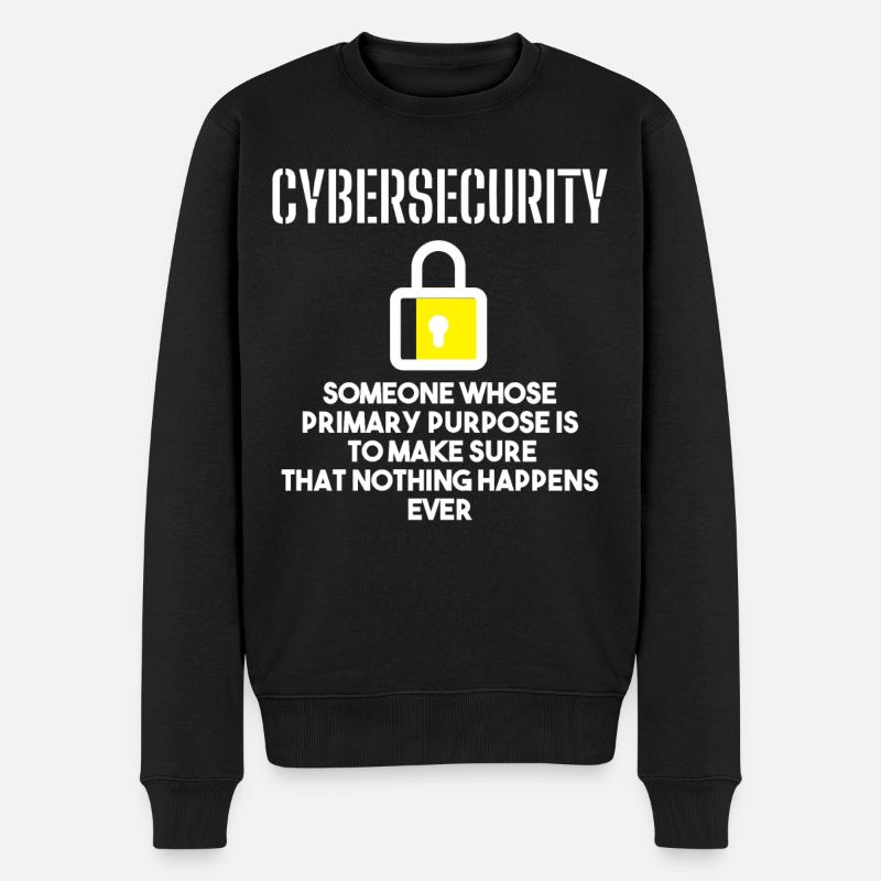 Cybersecurity - IT-Sicherheit Informatiker - Männer Premium Bio Pullover - Schwarz
