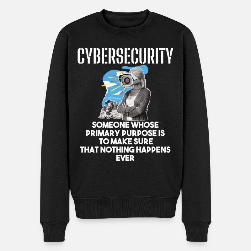 Cybersecurity - IT-Sicherheit Informatiker - Männer Premium Bio Pullover - Schwarz
