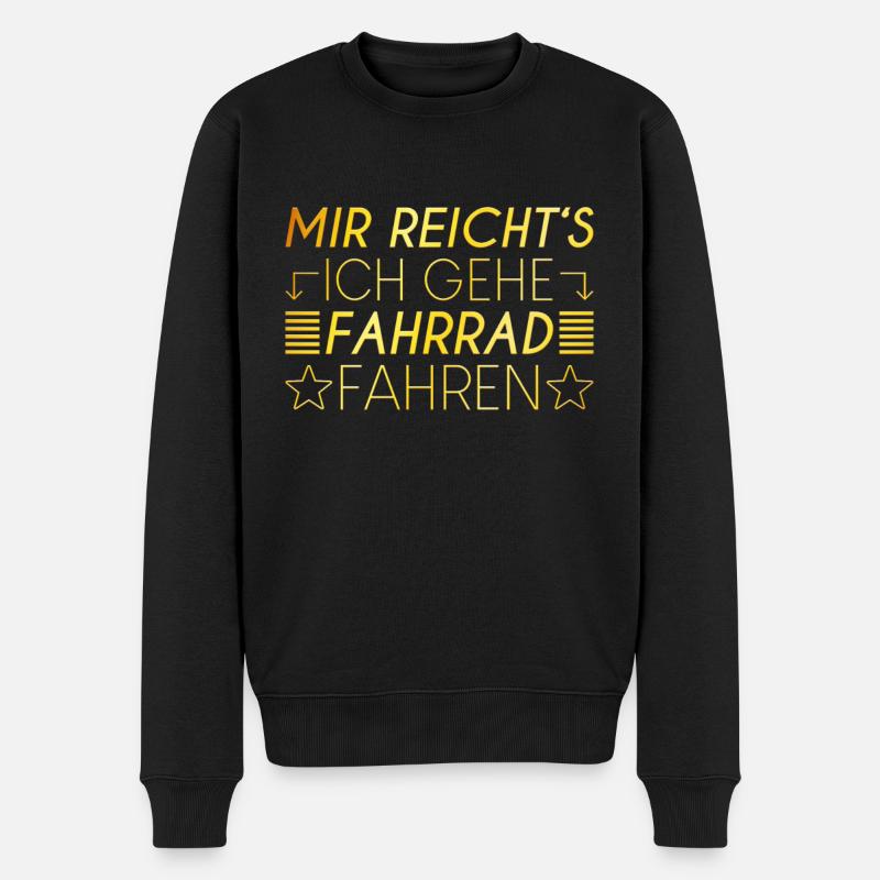 Fahrrad Spruch - Männer Premium Bio Pullover - Schwarz