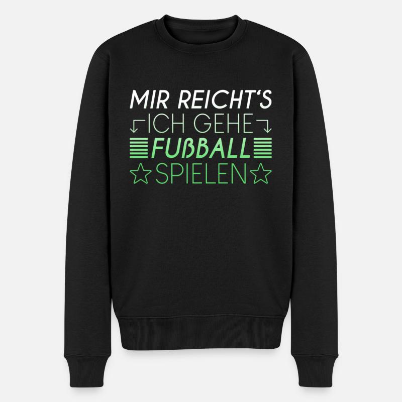 Fußball Spruch - Männer Premium Bio Pullover - Schwarz
