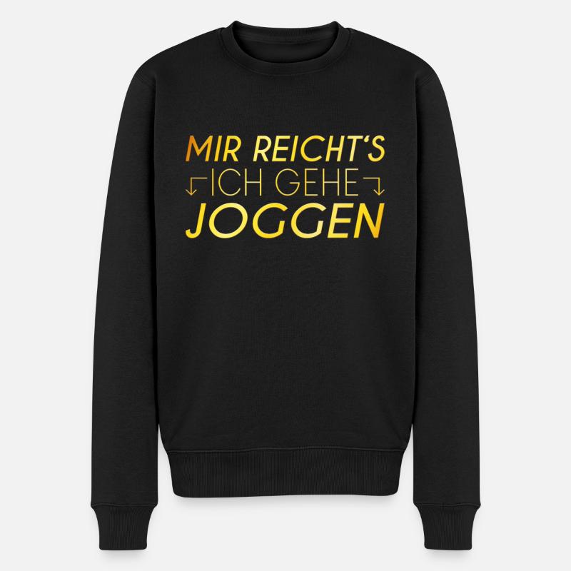 Joggen Spruch - Männer Premium Bio Pullover - Schwarz