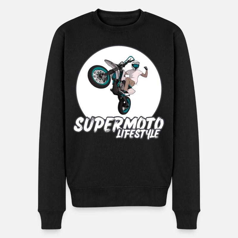 Supermotard / Supermotard / Supermotard Wheelie Bikers - Pull Premium bio Homme - noir