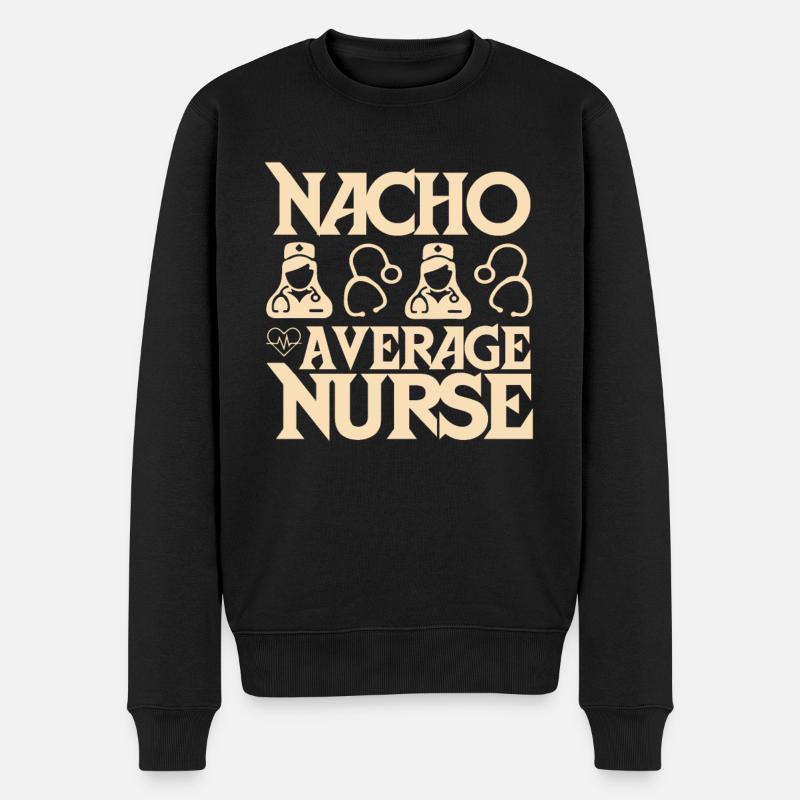 Nacho Infirmière moyenne - Pull Premium bio Homme - noir