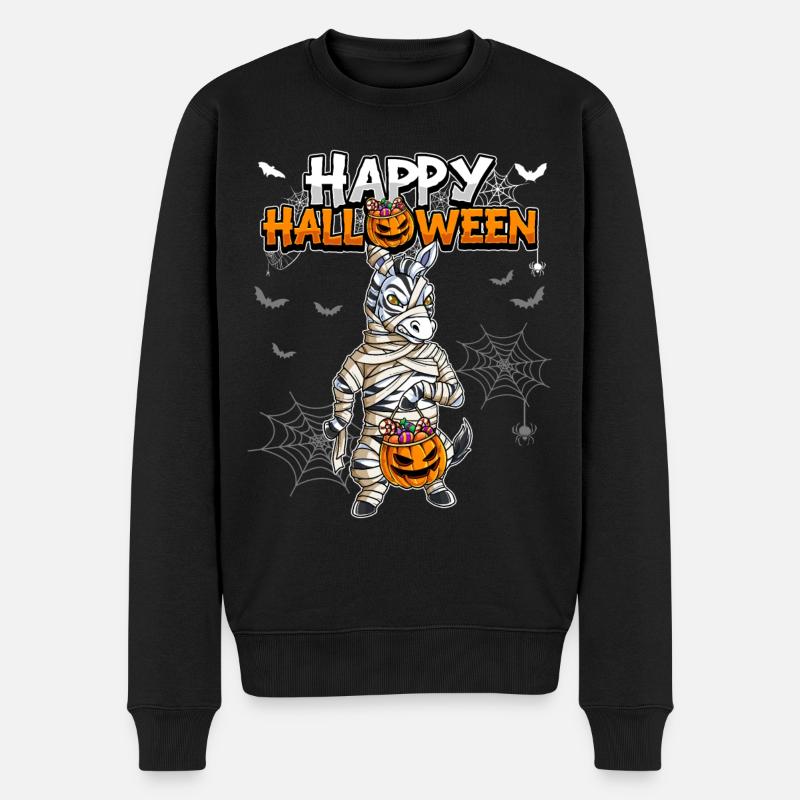 Maman zèbre d’Halloween - Pull Premium bio Homme - noir