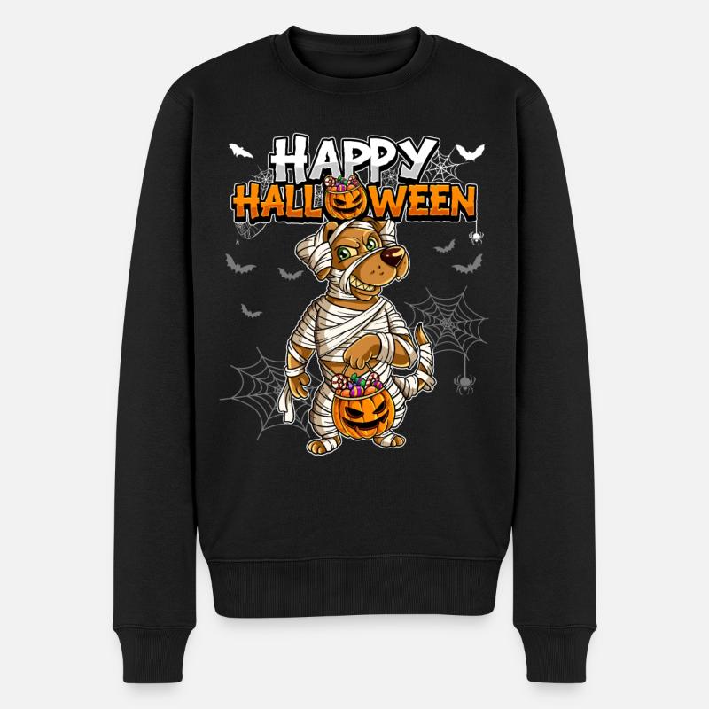 Maman de chien d’Halloween - Pull Premium bio Homme - noir