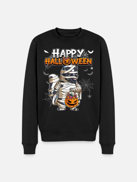 Halloween Skunk Mummy - Men's Premium Organic Jumper - black